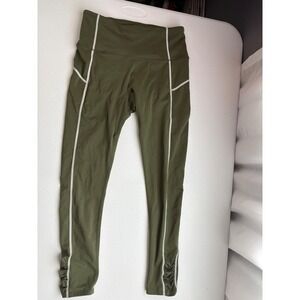 FP Movement Leggings Olive Green White You're a Peach